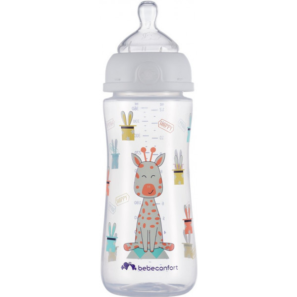 Фото - Бутылочка для кормления Bebe Confort Emo PP 360ml T2 FF с силиконовой пустышкой White