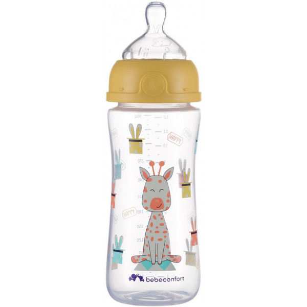Фото - Бутылочка для кормления Bebe Confort Emo PP 360ml T2 FF с силиконовой пустышкой Yellow