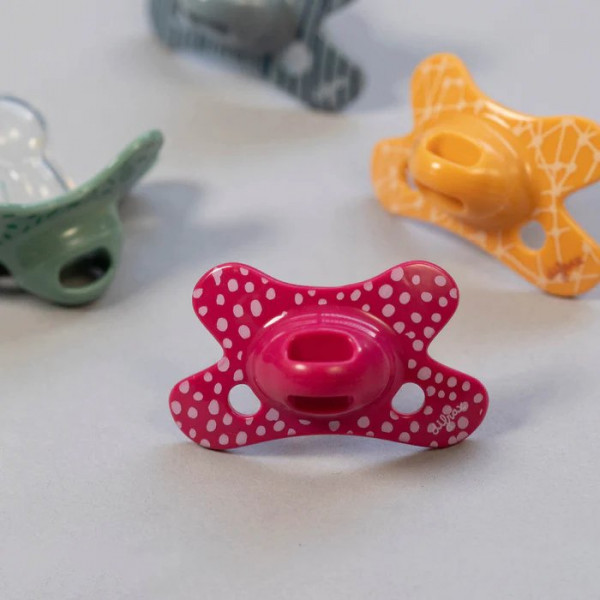 Фото - Симметричная пустышка Difrax Natural 123 Apricot_grid