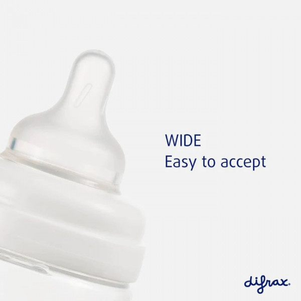 Фото - Бутылочка для кормления Difrax 310 мл S-bottle Wide Clay