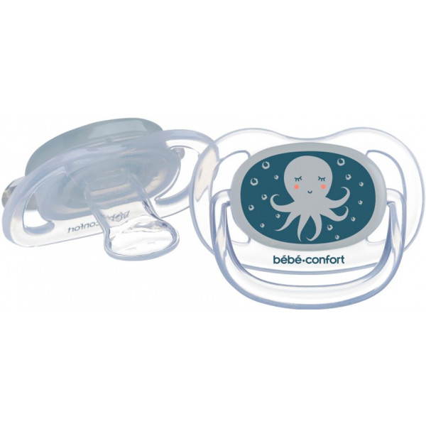 Фото - Ортодонтична пустушка Bebe Confort Bblue Octopus 2 шт. 18-36м+