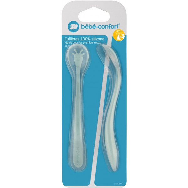 Фото - Ложка дитяча Bebe Confort силіконові 2 шт.