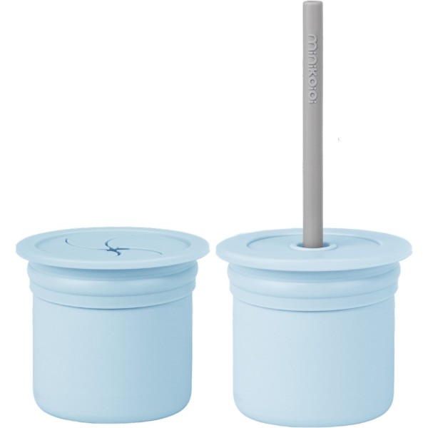 Фото - Чашка MinikOiOi Sip+Snack - Mineral Blue/Powder Grey (101100109) Фото - Чашка MinikOiOi Sip+Snack - Mineral Blue/Powder Grey (101100109)