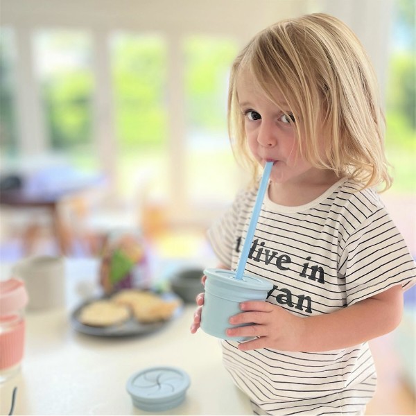 Фото - Чашка MinikOiOi Sip+Snack - Mineral Blue/Powder Grey (101100109)