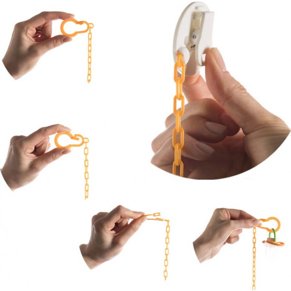 Фото - Держатель пустышек Baboo Safari 0+ мtс Orange (7-307)