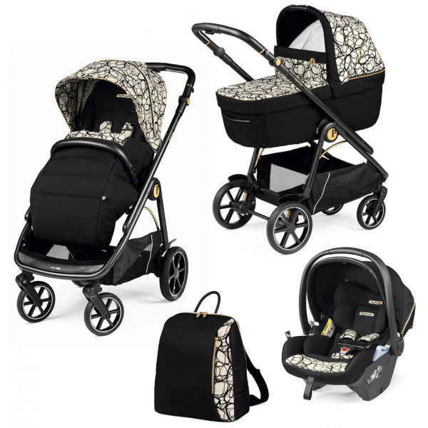 Фото - Коляска универсальная 3 в 1 Peg-Perego Veloce Grafic Gold Lounge (PACK-VEL31LG000002)