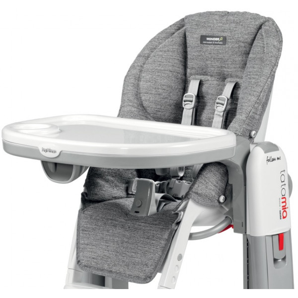 Фото - Стульчик-качалка для кормления Peg-Perego Tatamia Follow Me Wonder Grey (пятностойкий серый)