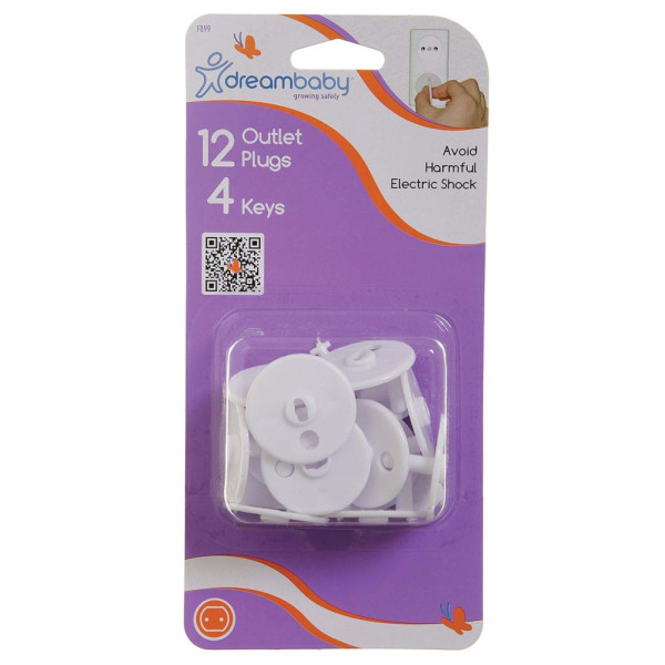 Фото - Заглушки для розетки DreamBaby 12 заглушок/4 ключі EURO (G899)