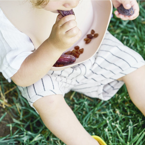 Фото - Нагрудник силіконовий MinikOiOi Basics - Mellow Yellow/Powder Grey 2 шт. (101020065)