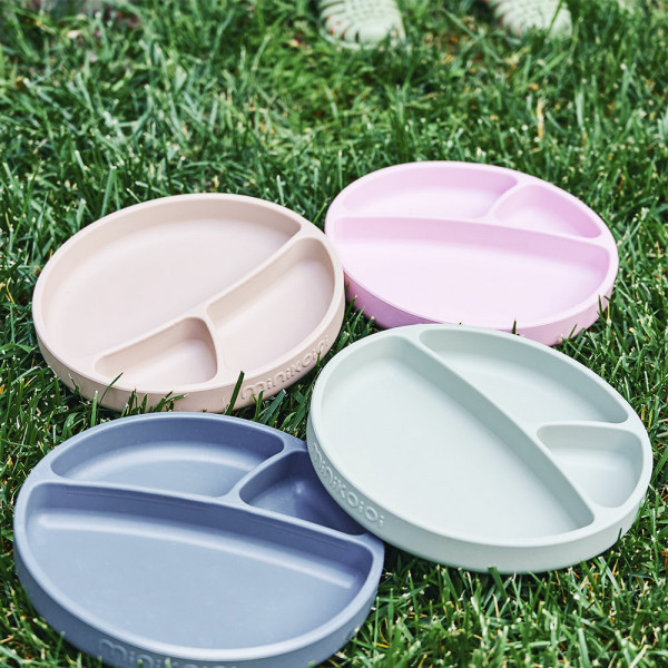 Фото - Тарелка для малыша MinikOiOi Portions - Bubble Beige (101050008)