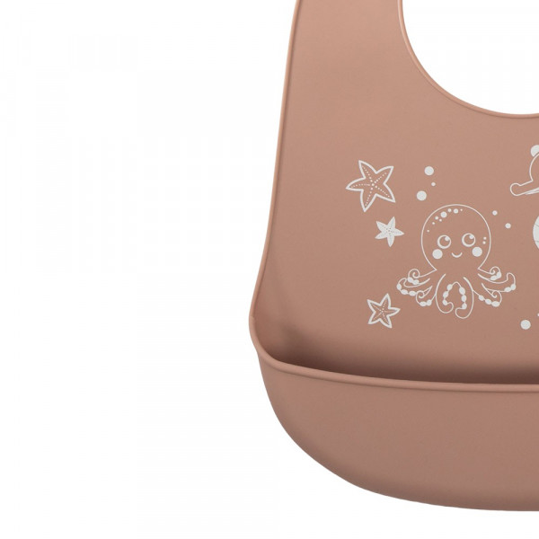 Фото - Нагрудник силіконовий Baboo Cacao, Sea Life, 4+ міс. (11-019)