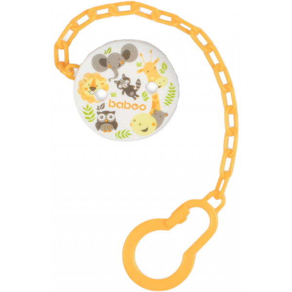 Фото - Держатель пустышек Baboo Safari 0+ мtс Orange (7-307)