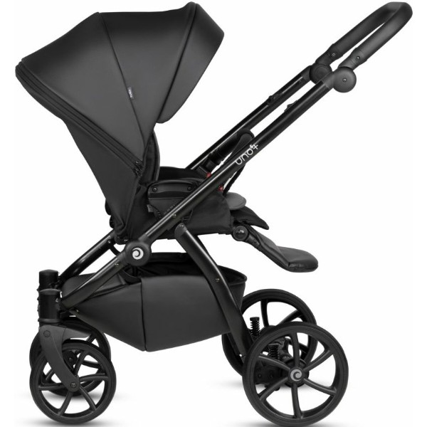 Фото - Коляска універсальна 2 в 1 Tutis Uno5 plus Leather Сollection Jet Black