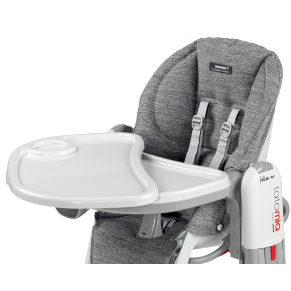Фото - Стульчик-качалка для кормления Peg-Perego Tatamia Follow Me Wonder Grey (пятностойкий серый)