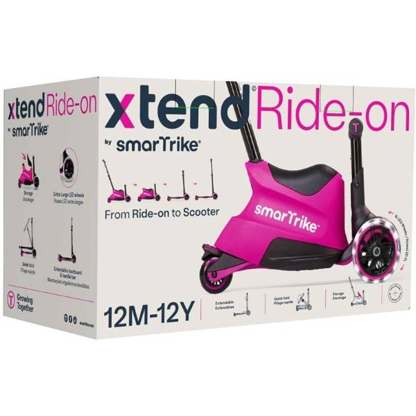 Фото - Трёхколёсный самокат smarTrike Xtend Ride-on Pink (2401301)