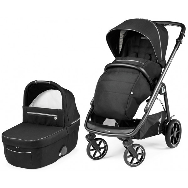 Фото - Коляска універсальна 2 в 1 Peg-Perego Veloce Black Shine (PACK-VEL2100000005)