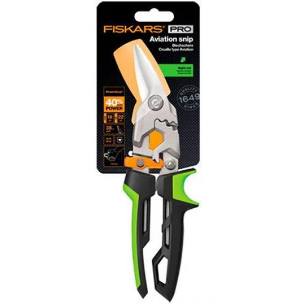 Фото - Ножиці по металу Fiskars PowerGear (1027208)