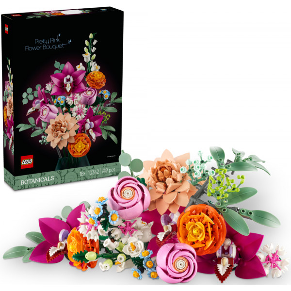 Фото -  LEGO Botanicals Милий рожевий букет квітів (10342)