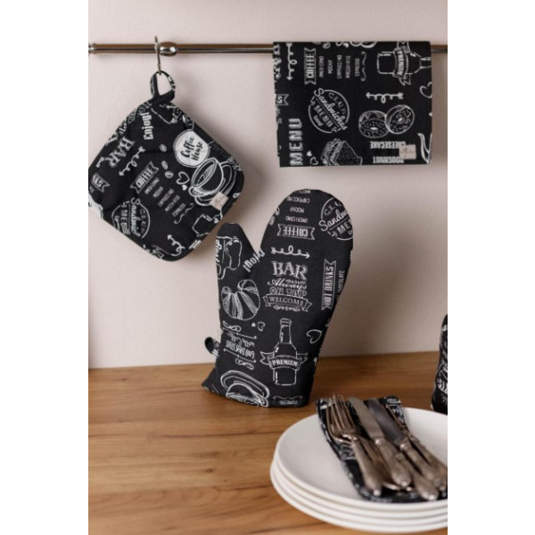 Фото - Прихватка Прованс Breakfast black 20х20 см (039629)