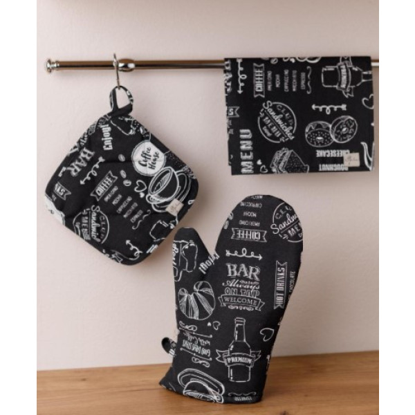 Фото - Прихватка Прованс Breakfast black 20х20 см (039629)