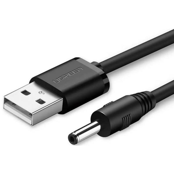 Фото - Кабель живлення UGREEN US277 USB 2.0 Male to DC 3.5mm 1m Black (10376)