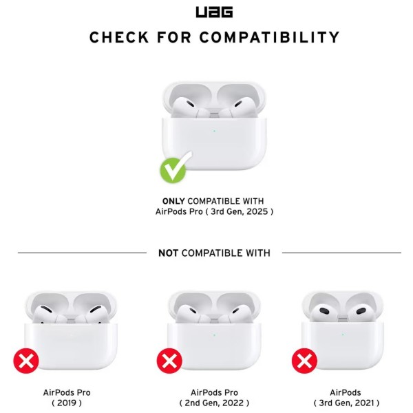 Фото - Чохол для навушників UAG for AirPods Pro (Gen 3, 2025), Scout, Black (104133114040)