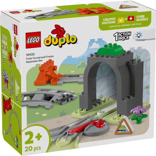 Фото - Конструктор LEGO DUPLO Town Додатковий набір. Залізничний тунель і колії (10425)