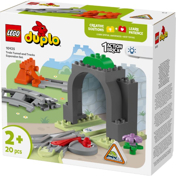 Фото - Конструктор LEGO DUPLO Town Додатковий набір. Залізничний тунель і колії (10425)