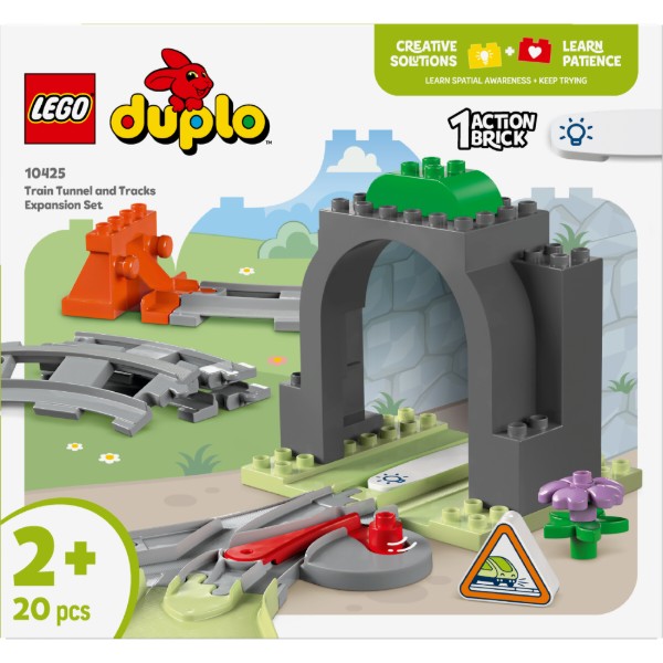Фото - Конструктор LEGO DUPLO Town Додатковий набір. Залізничний тунель і колії (10425)