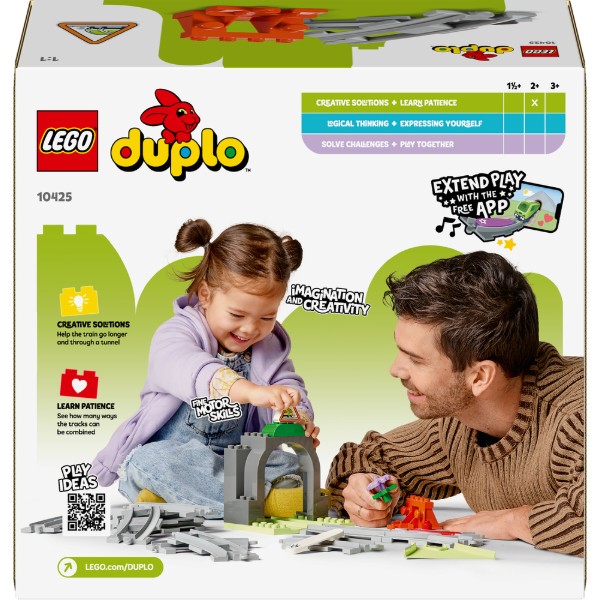 Фото - Конструктор LEGO DUPLO Town Додатковий набір. Залізничний тунель і колії (10425)