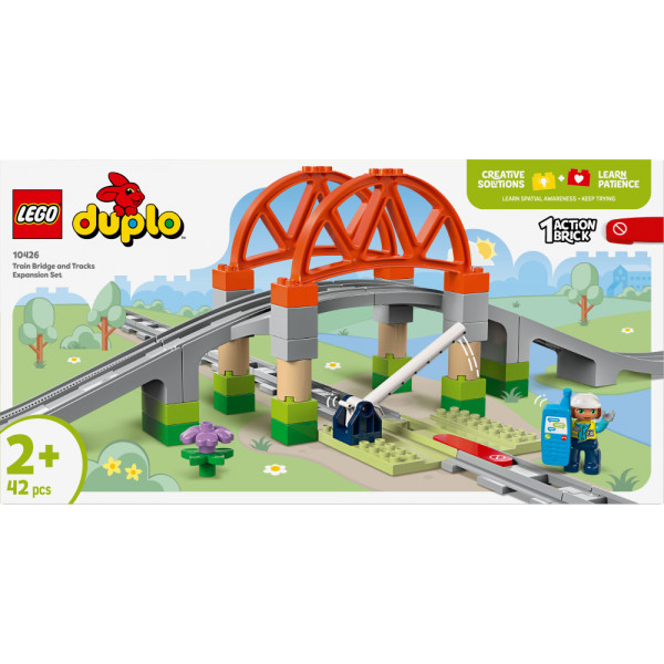 Фото - Конструктор LEGO DUPLO Town Додатковий набір. Залізничний міст і колії (10426)