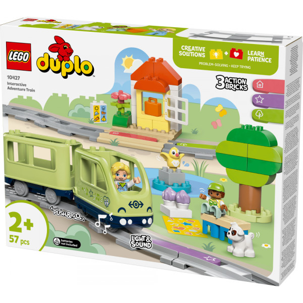 Фото - Конструктор LEGO DUPLO Town Інтерактивний пригодницький потяг (10427)