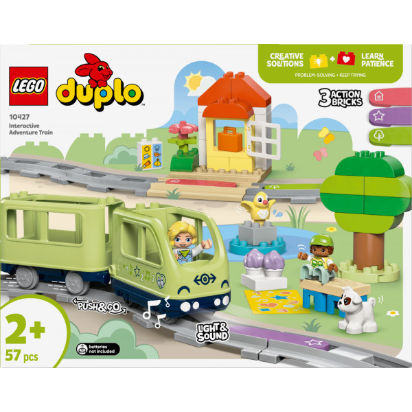 Фото - Конструктор LEGO DUPLO Town Інтерактивний пригодницький потяг (10427)