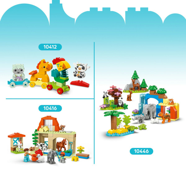 Фото - Конструктор LEGO DUPLO Town Семейства диких животных: Пингвины и Львы (10442)