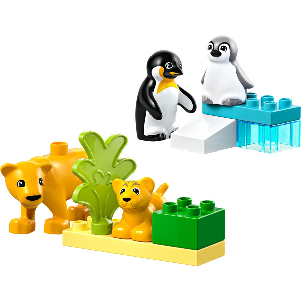 Фото - Конструктор LEGO DUPLO Town Семейства диких животных: Пингвины и Львы (10442)