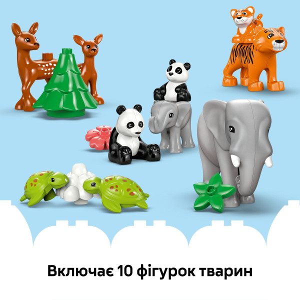 Фото - Конструктор LEGO DUPLO Town Семейства диких животных 3-в-1 (10446)