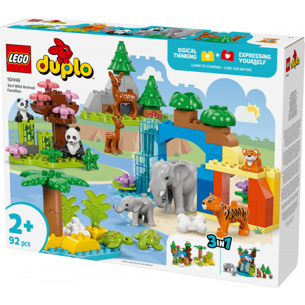 Фото - Конструктор LEGO DUPLO Town Семейства диких животных 3-в-1 (10446)