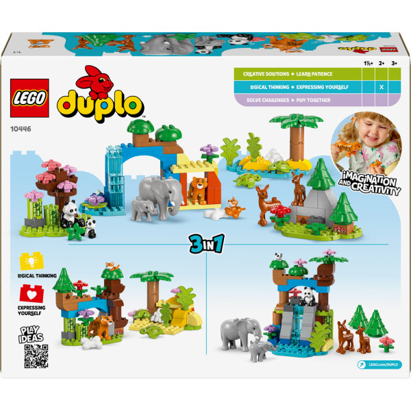 Фото - Конструктор LEGO DUPLO Town Семейства диких животных 3-в-1 (10446)
