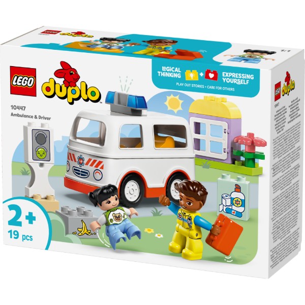 Фото - Конструктор LEGO DUPLO Town Швидка допомога та водій (10447)