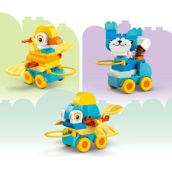 Фото - Конструктор LEGO DUPLO Town Животные на колесах 3в1 (10448)