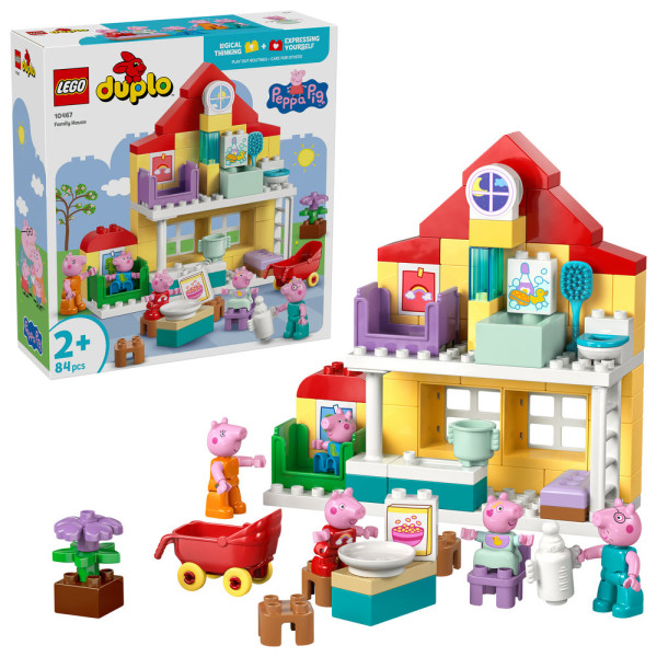 Фото - Конструктор LEGO DUPLO Peppa Pig Сімейний будинок (10467)