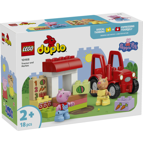 Фото - Конструктор LEGO DUPLO Peppa Pig Трактор и рынок (10468)