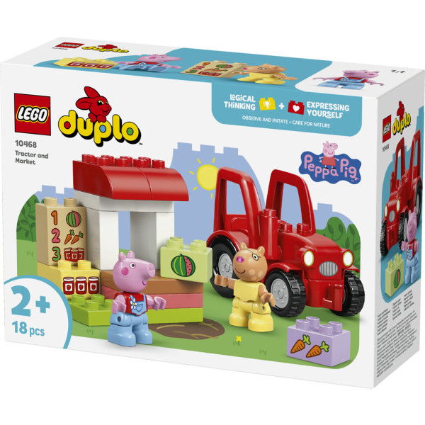 Фото - Конструктор LEGO DUPLO Peppa Pig Трактор и рынок (10468)