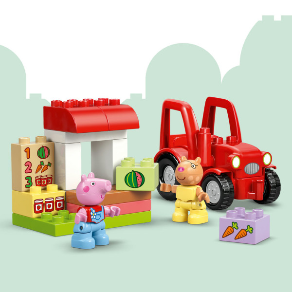 Фото - Конструктор LEGO DUPLO Peppa Pig Трактор и рынок (10468)