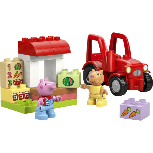 Фото - Конструктор LEGO DUPLO Peppa Pig Трактор и рынок (10468)