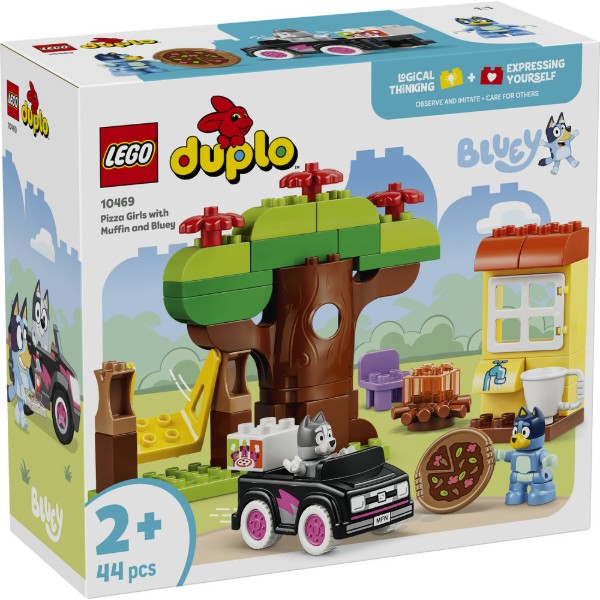 Фото - Конструктор LEGO  DUPLO Bluey «Піцерія» з Мафіном та Блуї (10469)