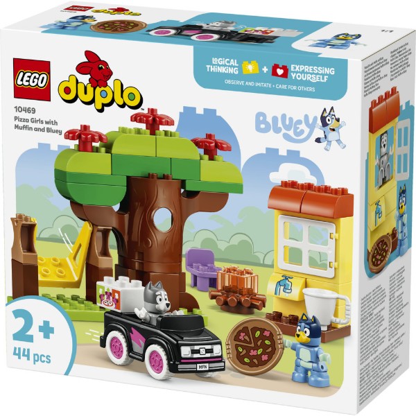 Фото - Конструктор LEGO  DUPLO Bluey «Піцерія» з Мафіном та Блуї (10469)