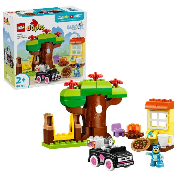 Фото - Конструктор LEGO  DUPLO Bluey «Піцерія» з Мафіном та Блуї (10469)