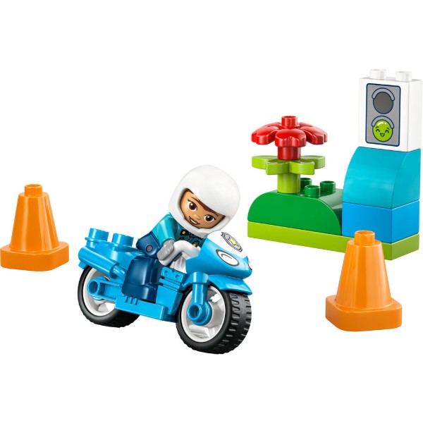 Фото - Конструктор LEGO  DUPLO Town Синій поліцейський мотоцикл (10471)