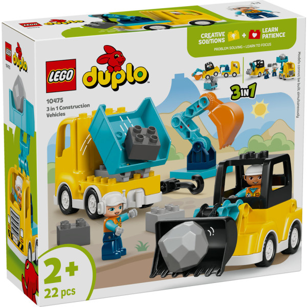 Фото - Конструктор LEGO  DUPLO Town 3-в-1 Будівельна техніка (10475)